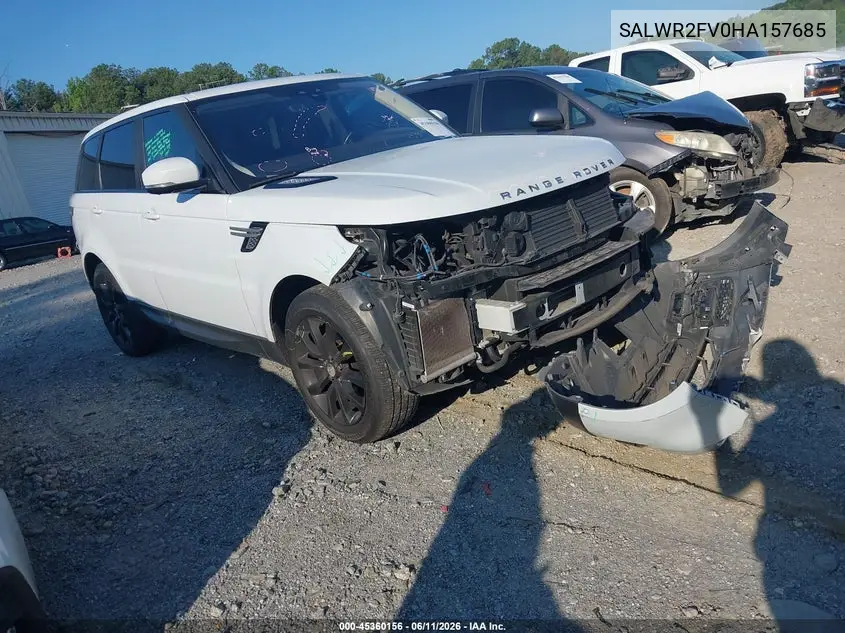 2017 Land Rover Range Rover Sport 3.0L V6 Supercharged Hse VIN: SALWR2FV0HA157685 Lot: 45360156