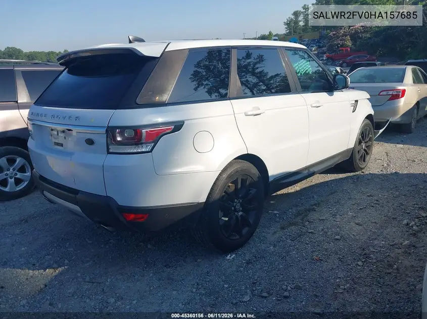 2017 Land Rover Range Rover Sport 3.0L V6 Supercharged Hse VIN: SALWR2FV0HA157685 Lot: 45360156