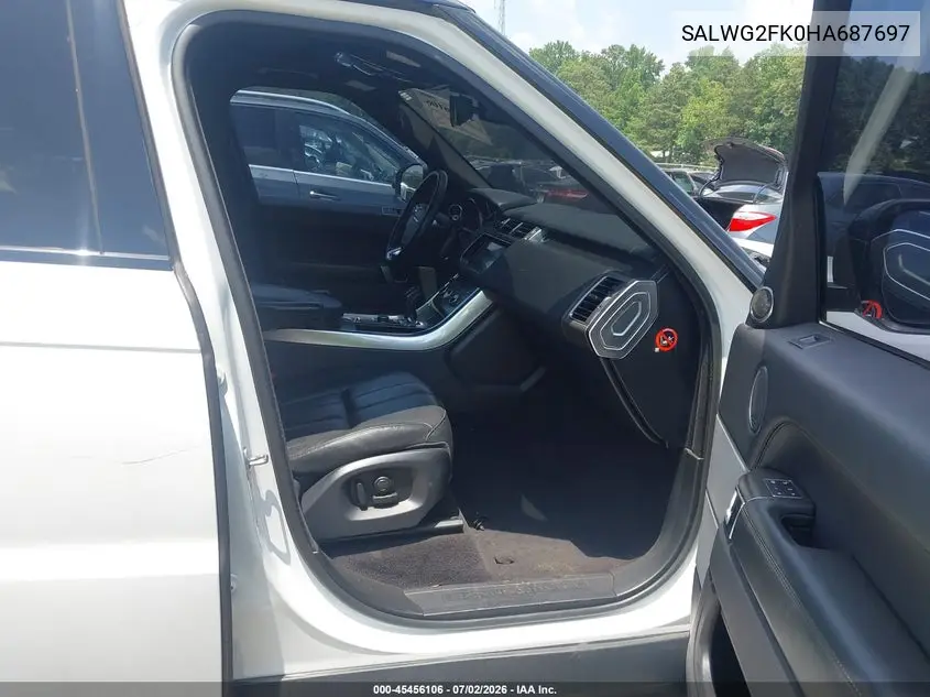 2017 Land Rover Range Rover Sport 3.0L V6 Turbocharged Diesel Se Td6 VIN: SALWG2FK0HA687697 Lot: 45456106