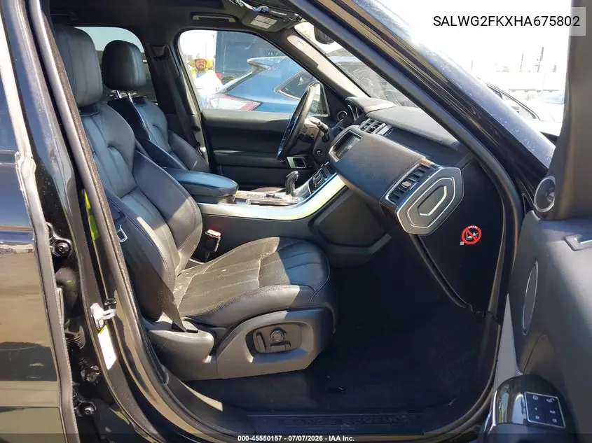 2017 Land Rover Range Rover Sport 3.0L V6 Turbocharged Diesel Se Td6 VIN: SALWG2FKXHA675802 Lot: 45550157