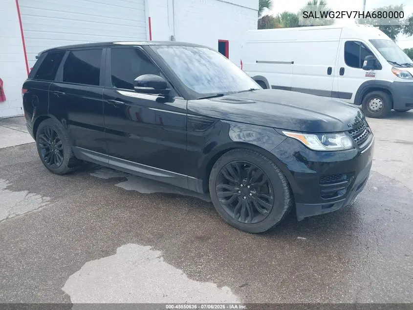 2017 Land Rover Range Rover Sport 3.0L V6 Supercharged Se VIN: SALWG2FV7HA680000 Lot: 45550636