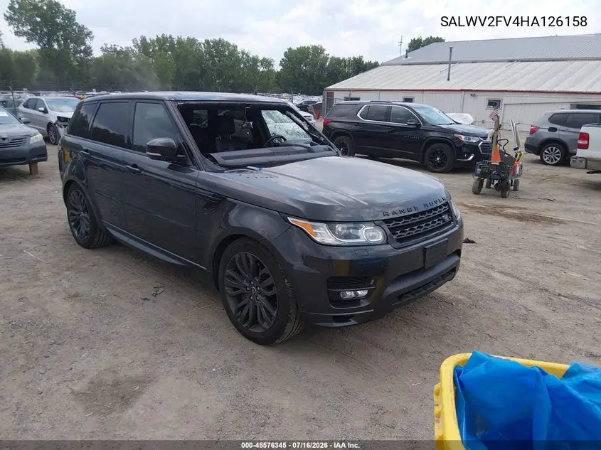 2017 Land Rover Range Rover Sport 3.0L V6 Supercharged Hse Dynamic VIN: SALWV2FV4HA126158 Lot: 45576345