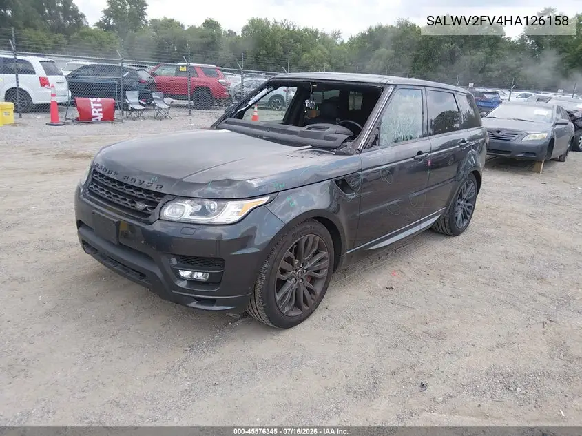 2017 Land Rover Range Rover Sport 3.0L V6 Supercharged Hse Dynamic VIN: SALWV2FV4HA126158 Lot: 45576345