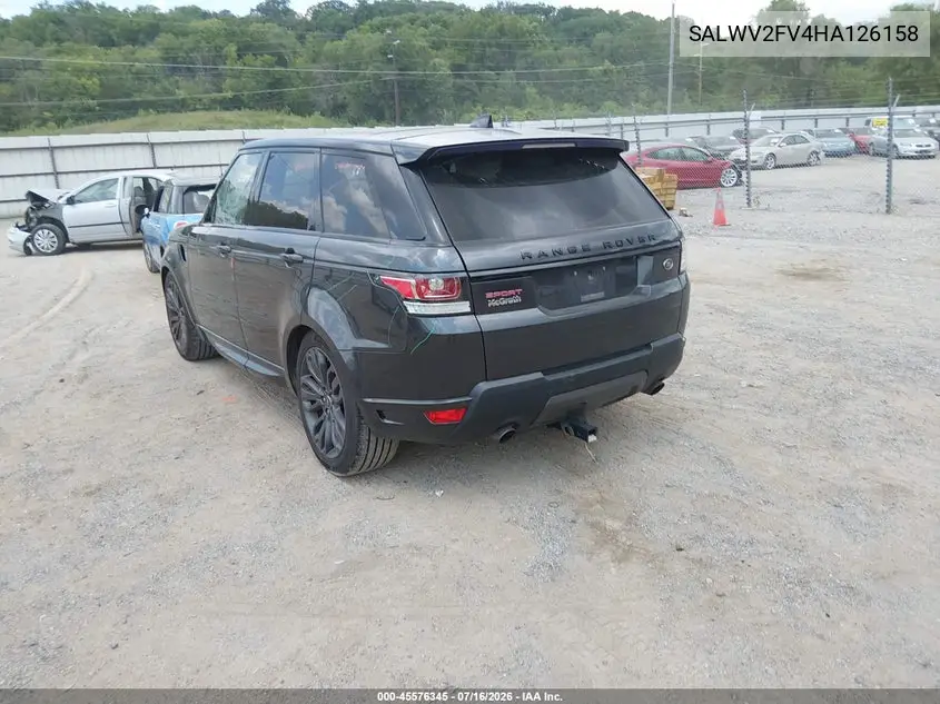 2017 Land Rover Range Rover Sport 3.0L V6 Supercharged Hse Dynamic VIN: SALWV2FV4HA126158 Lot: 45576345