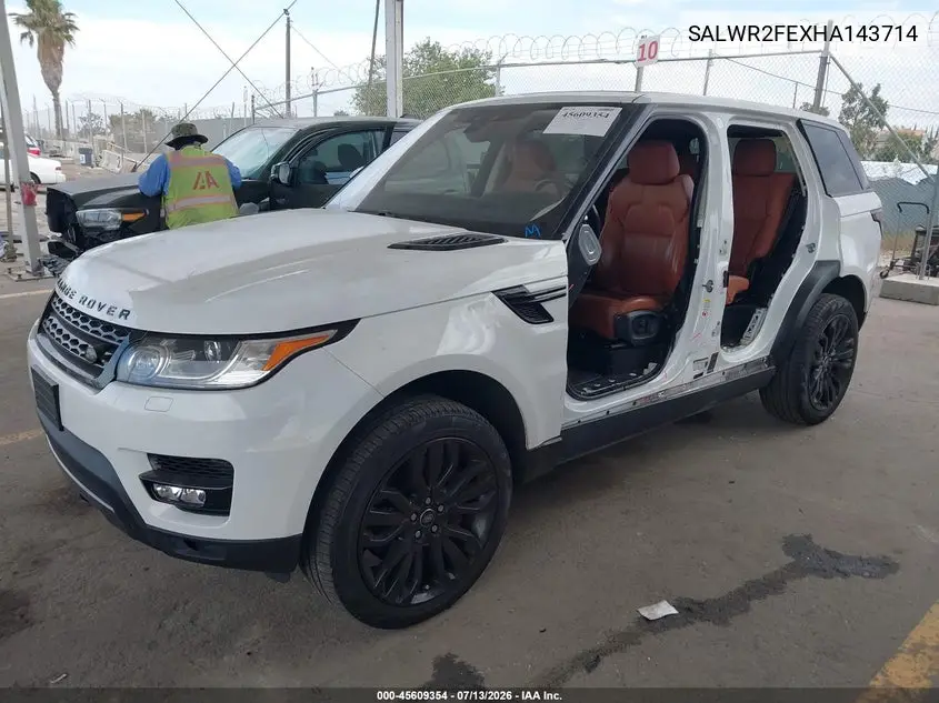 2017 Land Rover Range Rover Sport 5.0L V8 Supercharged/5.0L V8 Supercharged Dynamic VIN: SALWR2FEXHA143714 Lot: 45609354
