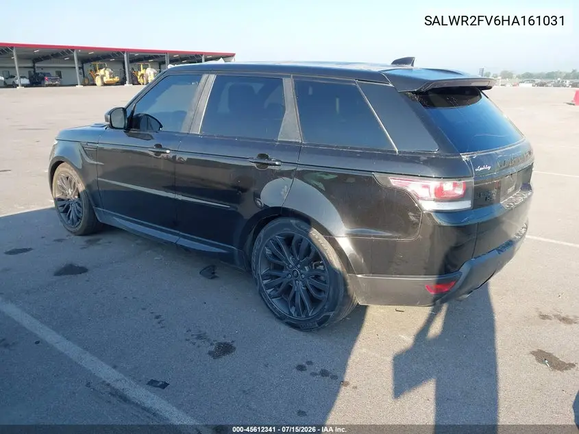 2017 Land Rover Range Rover Sport 3.0L V6 Supercharged Hse VIN: SALWR2FV6HA161031 Lot: 45612341