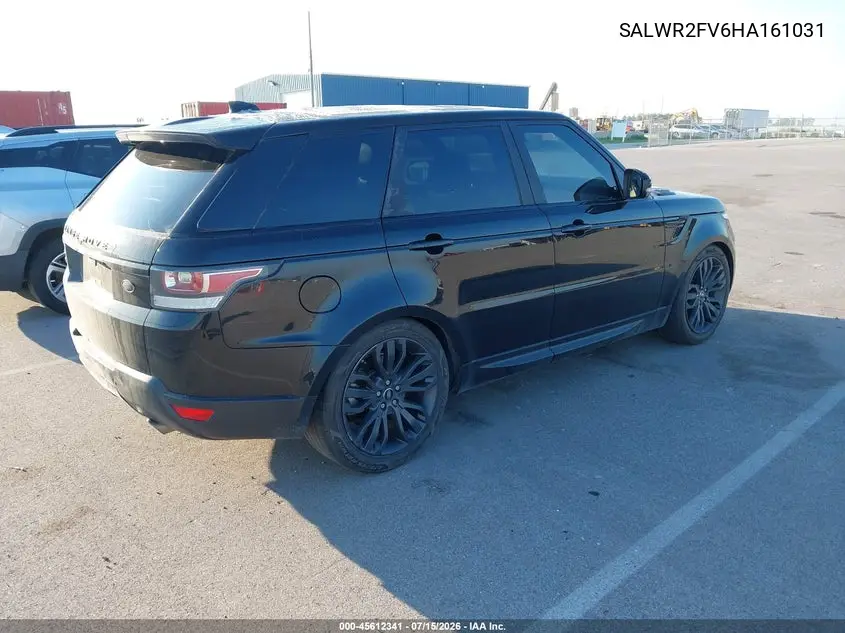 2017 Land Rover Range Rover Sport 3.0L V6 Supercharged Hse VIN: SALWR2FV6HA161031 Lot: 45612341