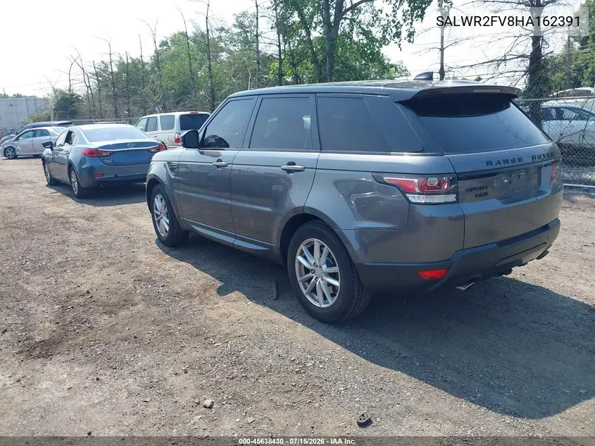 2017 Land Rover Range Rover Sport 3.0L V6 Supercharged Hse VIN: SALWR2FV8HA162391 Lot: 45638430