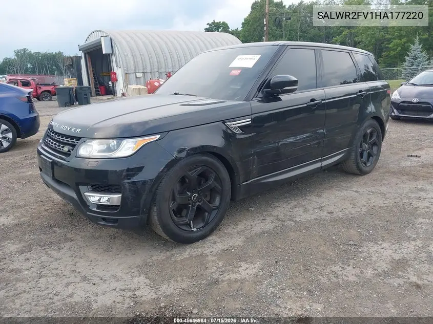 2017 Land Rover Range Rover Sport 3.0L V6 Supercharged Hse VIN: SALWR2FV1HA177220 Lot: 45646984