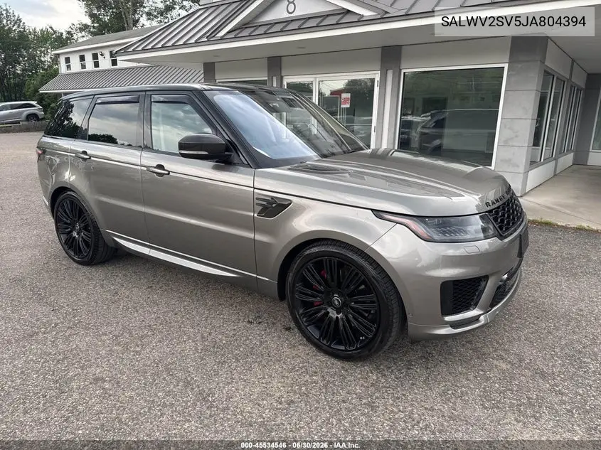 2018 Land Rover Range Rover Sport Hse Dynamic VIN: SALWV2SV5JA804394 Lot: 45534546