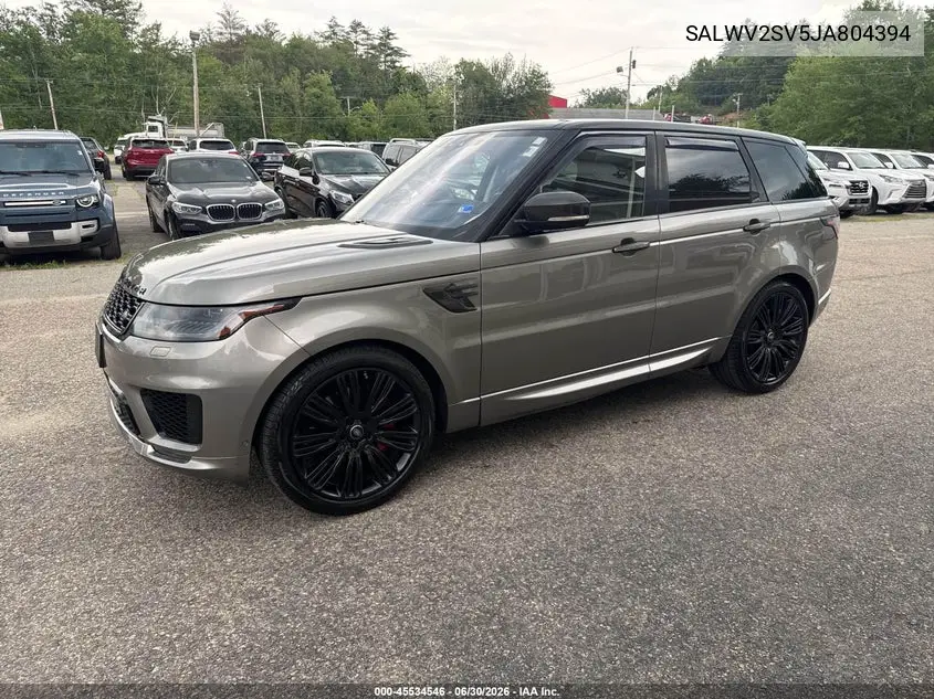 2018 Land Rover Range Rover Sport Hse Dynamic VIN: SALWV2SV5JA804394 Lot: 45534546