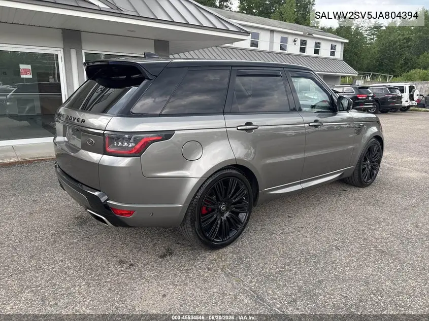 2018 Land Rover Range Rover Sport Hse Dynamic VIN: SALWV2SV5JA804394 Lot: 45534546
