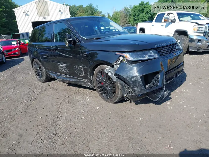 2018 Land Rover Range Rover Sport Supercharged/Supercharged Dynamic VIN: SALWR2RE0JA800215 Lot: 45551862