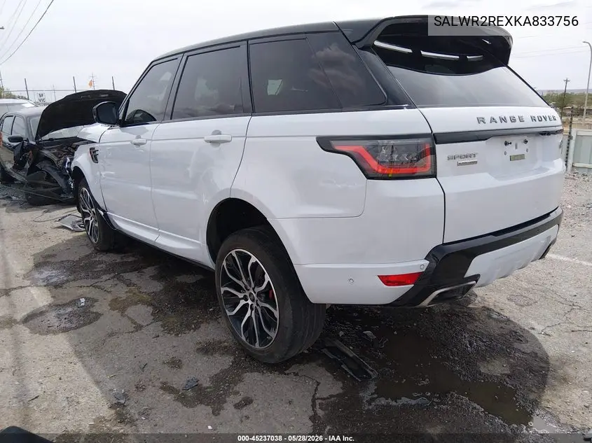 2019 Land Rover Range Rover Sport Supercharged Dynamic VIN: SALWR2REXKA833756 Lot: 45237038