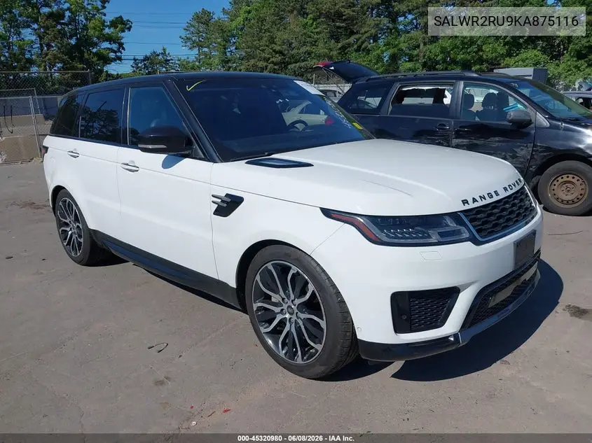 2019 Land Rover Range Rover Sport Hse Mhev VIN: SALWR2RU9KA875116 Lot: 45320980