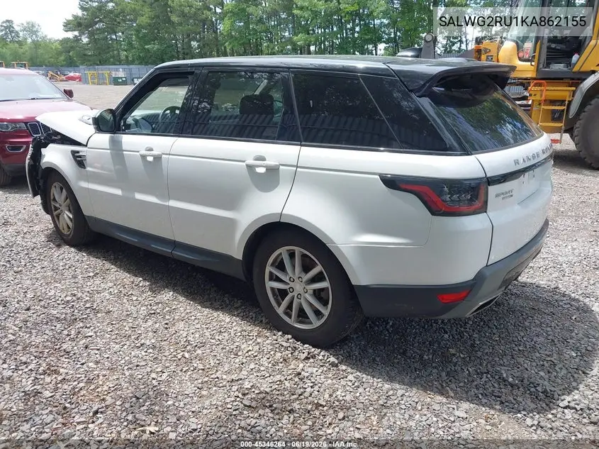 2019 Land Rover Range Rover Sport Se Mhev VIN: SALWG2RU1KA862155 Lot: 45346264