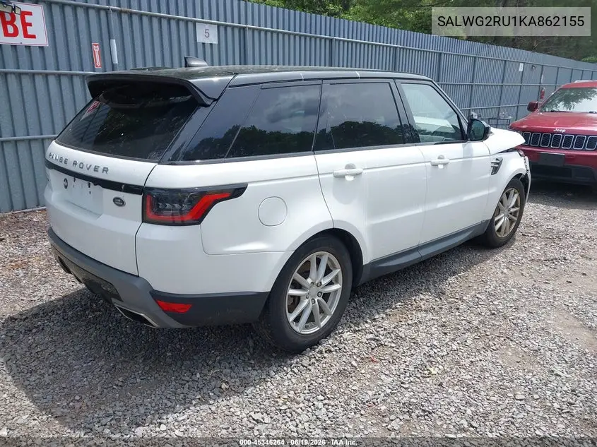 2019 Land Rover Range Rover Sport Se Mhev VIN: SALWG2RU1KA862155 Lot: 45346264