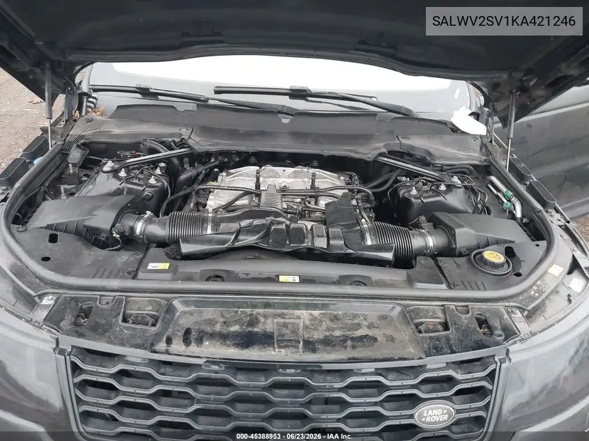 2019 Land Rover Range Rover Sport Hse Dynamic VIN: SALWV2SV1KA421246 Lot: 45388953