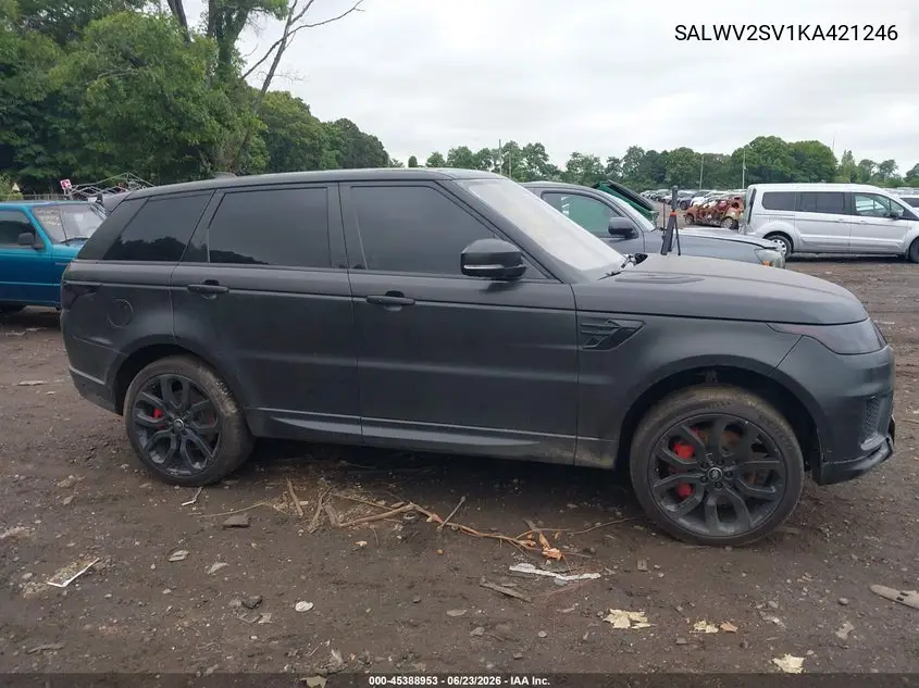 2019 Land Rover Range Rover Sport Hse Dynamic VIN: SALWV2SV1KA421246 Lot: 45388953