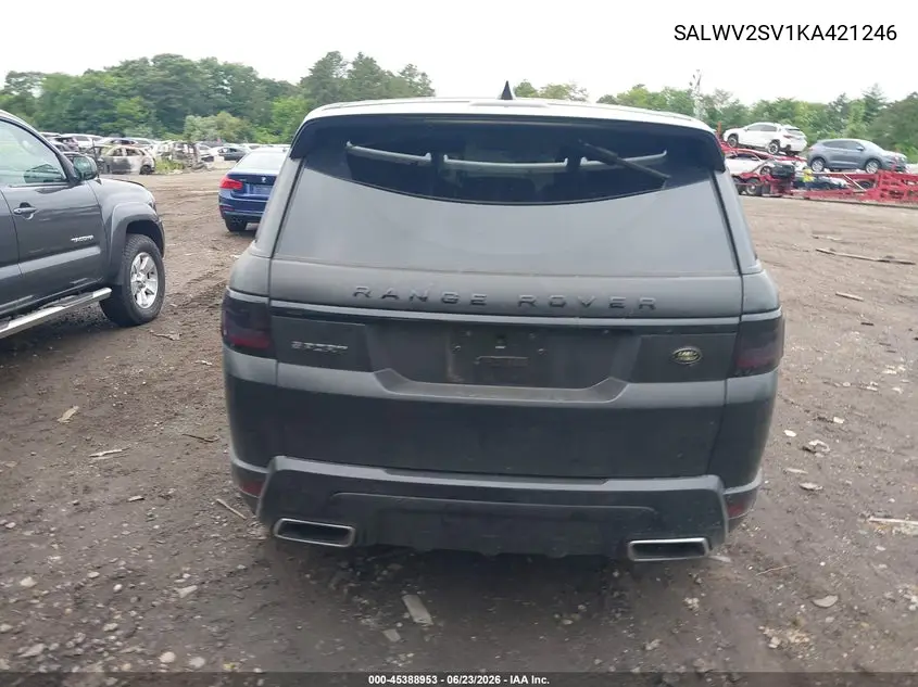 2019 Land Rover Range Rover Sport Hse Dynamic VIN: SALWV2SV1KA421246 Lot: 45388953