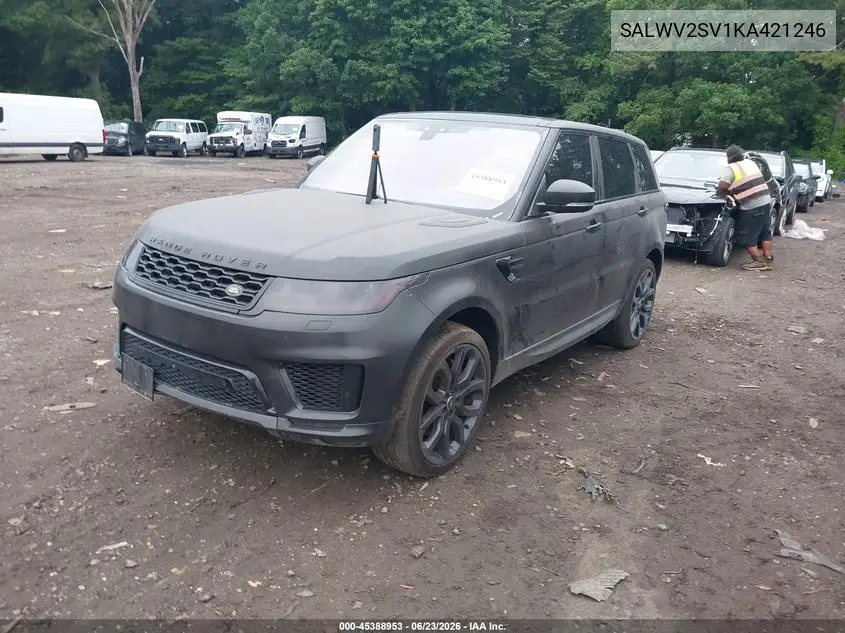 2019 Land Rover Range Rover Sport Hse Dynamic VIN: SALWV2SV1KA421246 Lot: 45388953