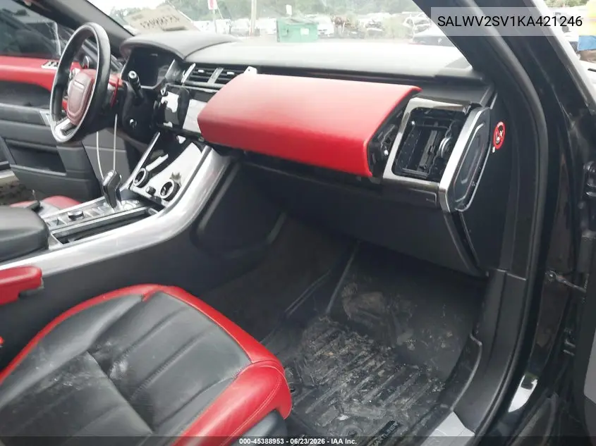 2019 Land Rover Range Rover Sport Hse Dynamic VIN: SALWV2SV1KA421246 Lot: 45388953