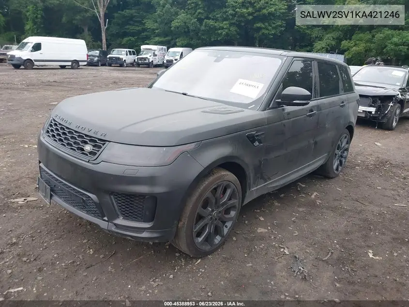2019 Land Rover Range Rover Sport Hse Dynamic VIN: SALWV2SV1KA421246 Lot: 45388953