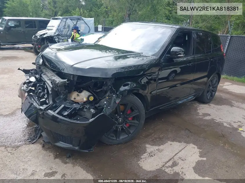 2019 Land Rover Range Rover Sport Autobiography VIN: SALWV2RE1KA818381 Lot: 45421229