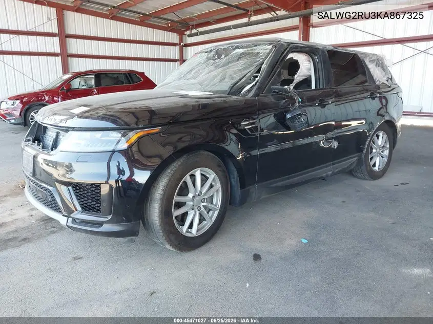 2019 Land Rover Range Rover Sport Se Mhev VIN: SALWG2RU3KA867325 Lot: 45471027