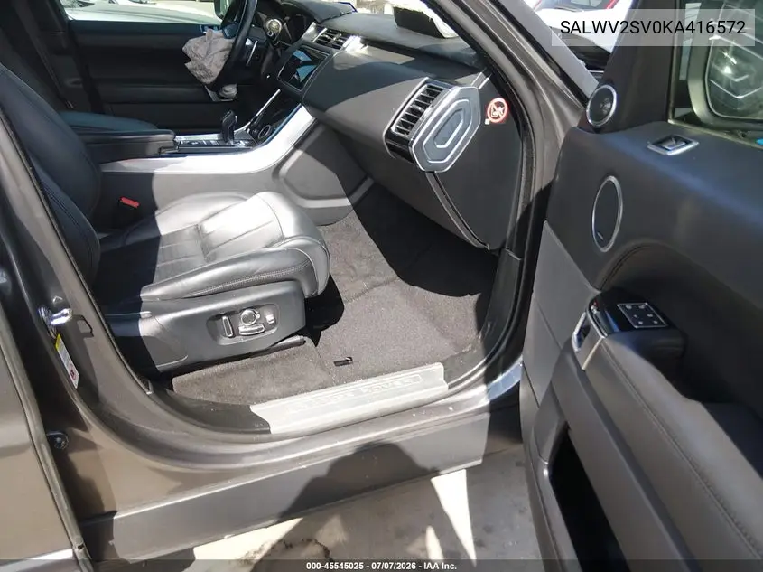2019 Land Rover Range Rover Sport Hse Dynamic VIN: SALWV2SV0KA416572 Lot: 45545025