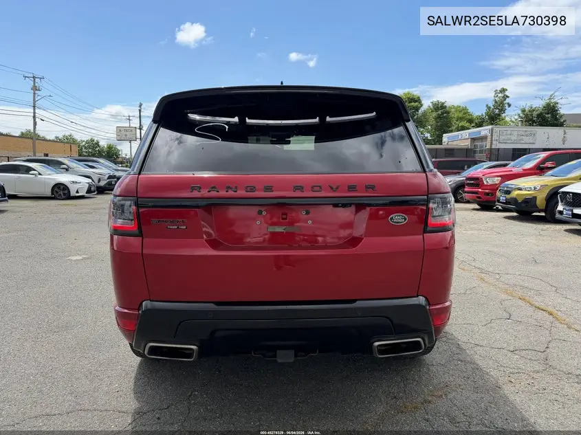 2020 Land Rover Range Rover Sport P525 Hse VIN: SALWR2SE5LA730398 Lot: 45278329