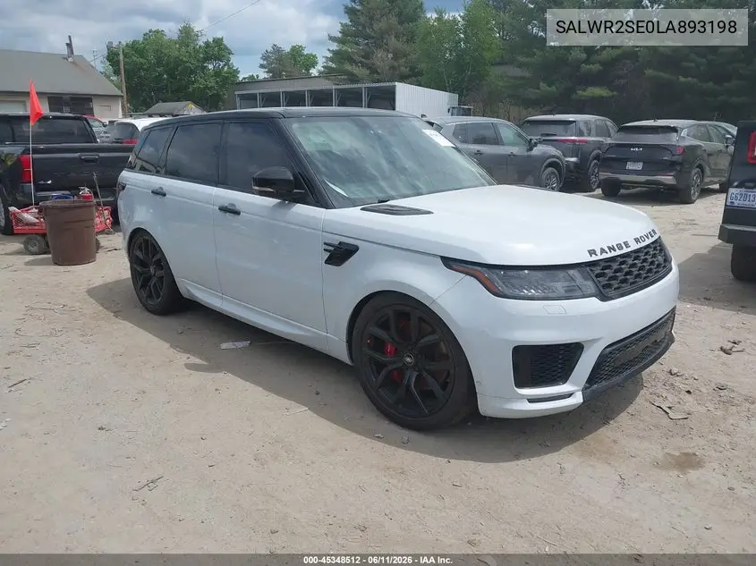 2020 Land Rover Range Rover Sport Hse Dynamic VIN: SALWR2SE0LA893198 Lot: 45348512