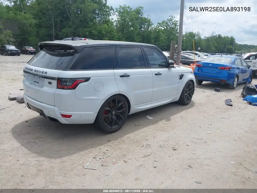 2020 Land Rover Range Rover Sport Hse Dynamic VIN: SALWR2SE0LA893198 Lot: 45348512