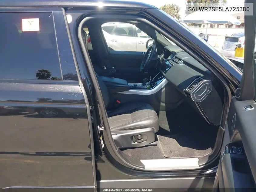 2020 Land Rover Range Rover Sport Hse Dynamic VIN: SALWR2SE5LA725380 Lot: 45522051