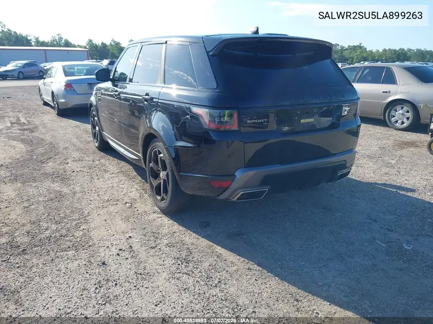 2020 Land Rover Range Rover Sport Hse Mhev VIN: SALWR2SU5LA899263 Lot: 45538993