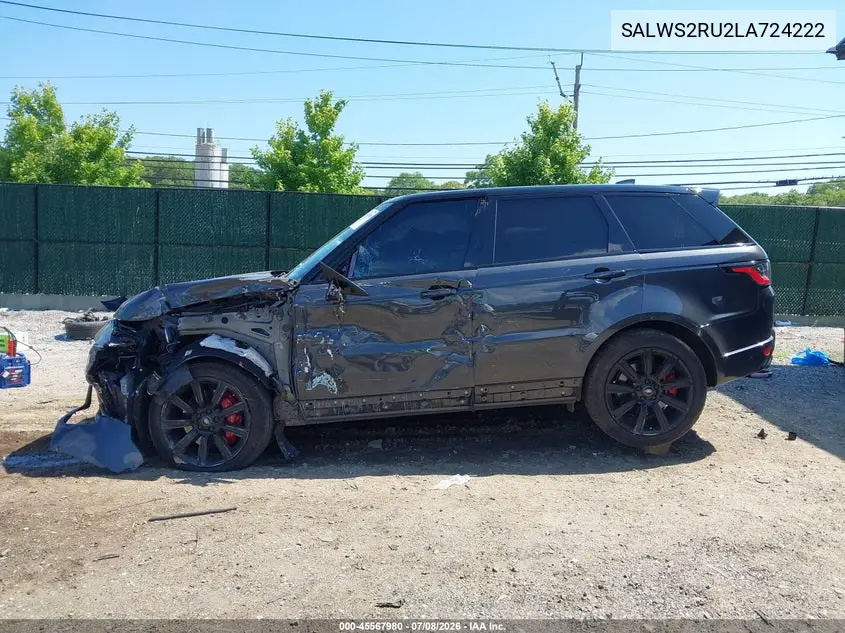 2020 Land Rover Range Rover Sport Hst Mhev VIN: SALWS2RU2LA724222 Lot: 45567980