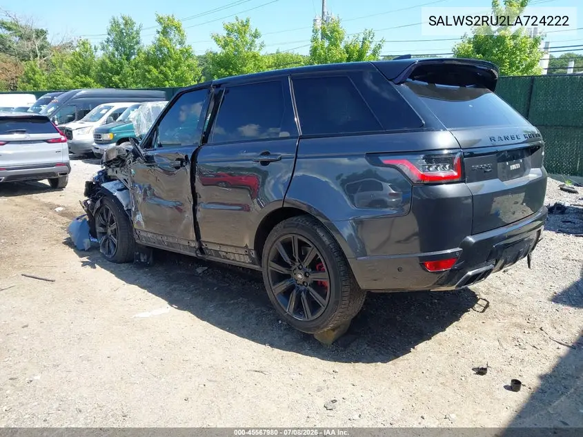 2020 Land Rover Range Rover Sport Hst Mhev VIN: SALWS2RU2LA724222 Lot: 45567980