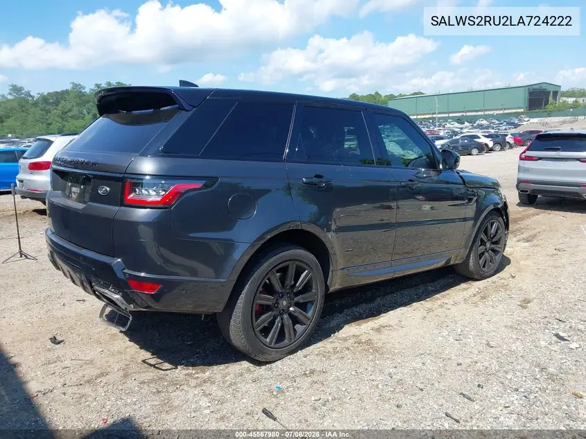 2020 Land Rover Range Rover Sport Hst Mhev VIN: SALWS2RU2LA724222 Lot: 45567980