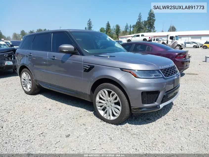 2020 Land Rover Range Rover Sport Hse Mhev VIN: SALWR2SUXLA891773 Lot: 45574202
