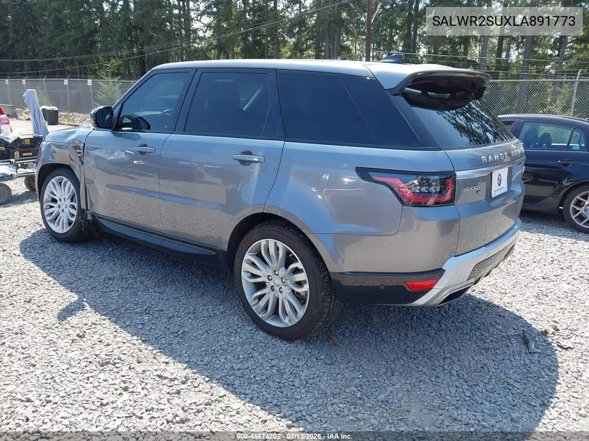 2020 Land Rover Range Rover Sport Hse Mhev VIN: SALWR2SUXLA891773 Lot: 45574202