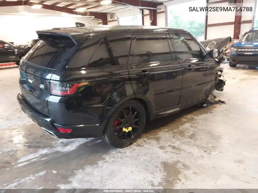 2021 Land Rover Range Rover Sport Hse Dynamic VIN: SALWR2SE9MA766788 Lot: 45455402