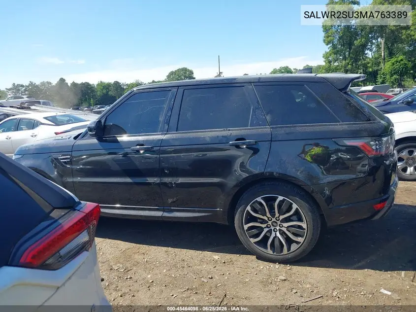 2021 Land Rover Range Rover Sport Hse Silver Edition Mhev VIN: SALWR2SU3MA763389 Lot: 45464098