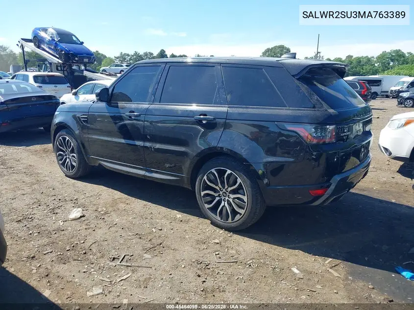 2021 Land Rover Range Rover Sport Hse Silver Edition Mhev VIN: SALWR2SU3MA763389 Lot: 45464098