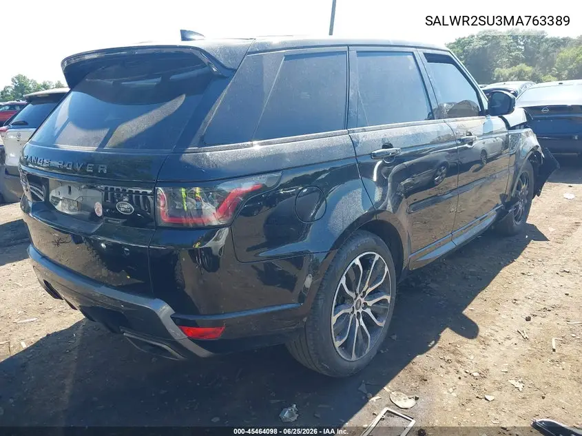 2021 Land Rover Range Rover Sport Hse Silver Edition Mhev VIN: SALWR2SU3MA763389 Lot: 45464098