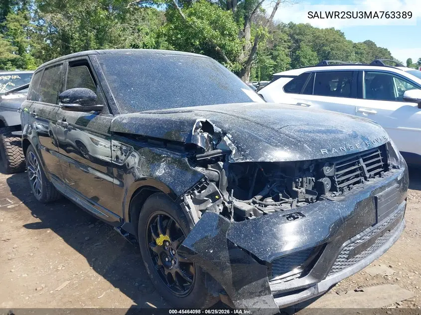 2021 Land Rover Range Rover Sport Hse Silver Edition Mhev VIN: SALWR2SU3MA763389 Lot: 45464098