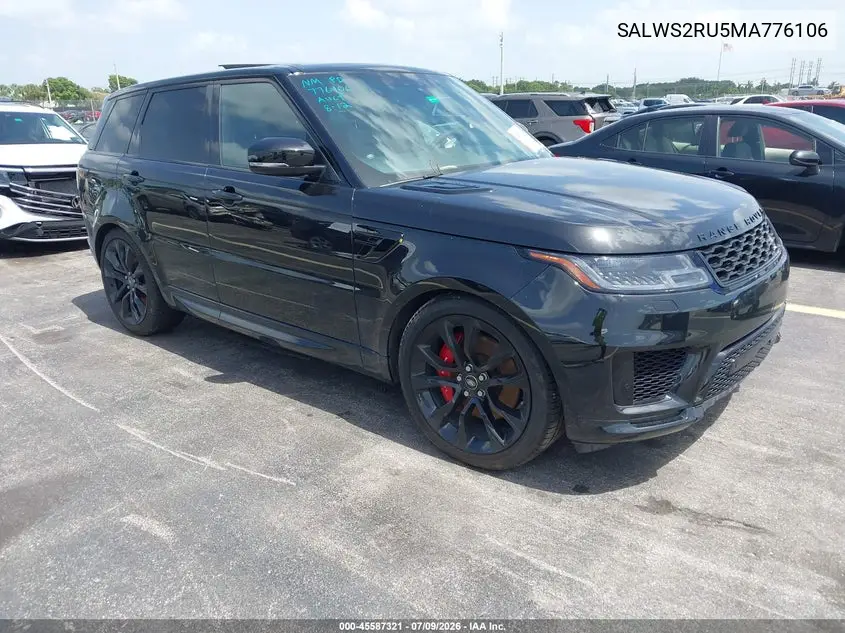 2021 Land Rover Range Rover Sport Hst Mhev VIN: SALWS2RU5MA776106 Lot: 45587321