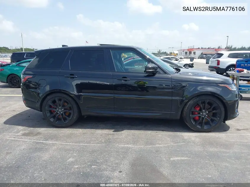 2021 Land Rover Range Rover Sport Hst Mhev VIN: SALWS2RU5MA776106 Lot: 45587321