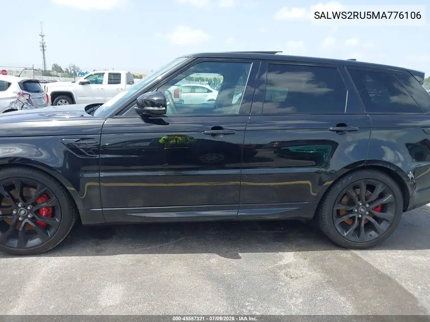2021 Land Rover Range Rover Sport Hst Mhev VIN: SALWS2RU5MA776106 Lot: 45587321