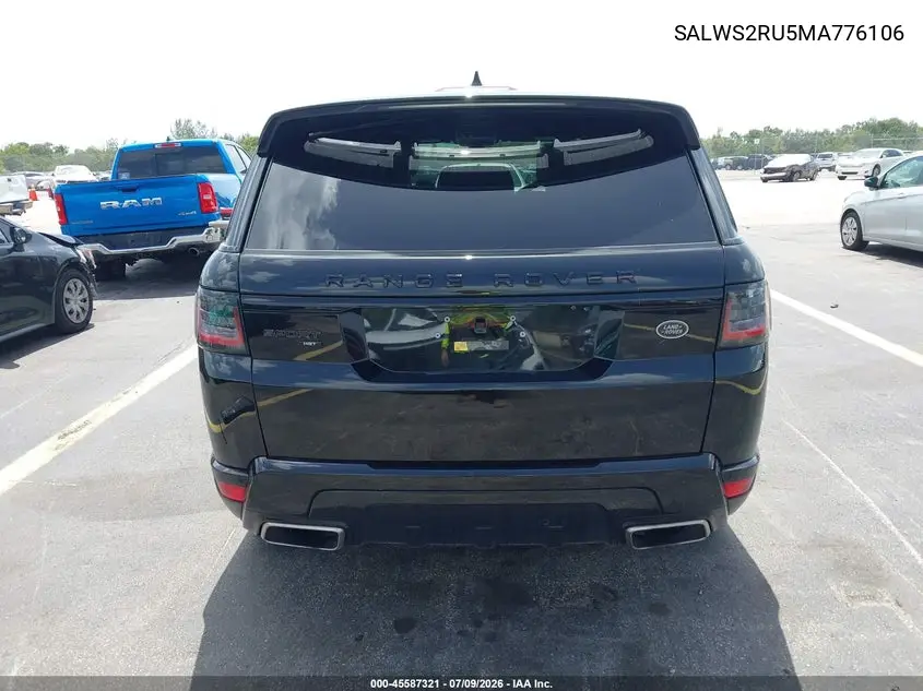 2021 Land Rover Range Rover Sport Hst Mhev VIN: SALWS2RU5MA776106 Lot: 45587321