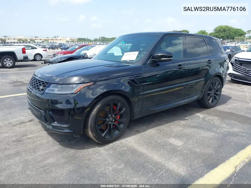 2021 Land Rover Range Rover Sport Hst Mhev VIN: SALWS2RU5MA776106 Lot: 45587321